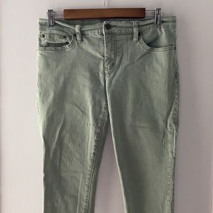 Lauren Ralph Lauren women’s sage green modern straight cropped jeans, size 8